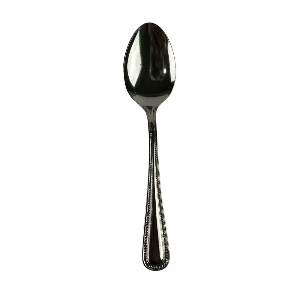 22 Pcs Stainless Steel Japan Spoons 5” Small Short Dessert‎ Silver Color Beaded